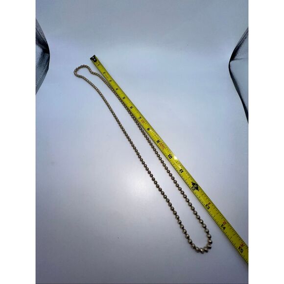 Vintage Amway Gold Plate Heavy Bead Chain Necklace 28 Inches Long Classic Style - Picture 4 of 6